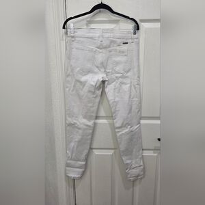 KanCan White Denim with Branded Metal Accent